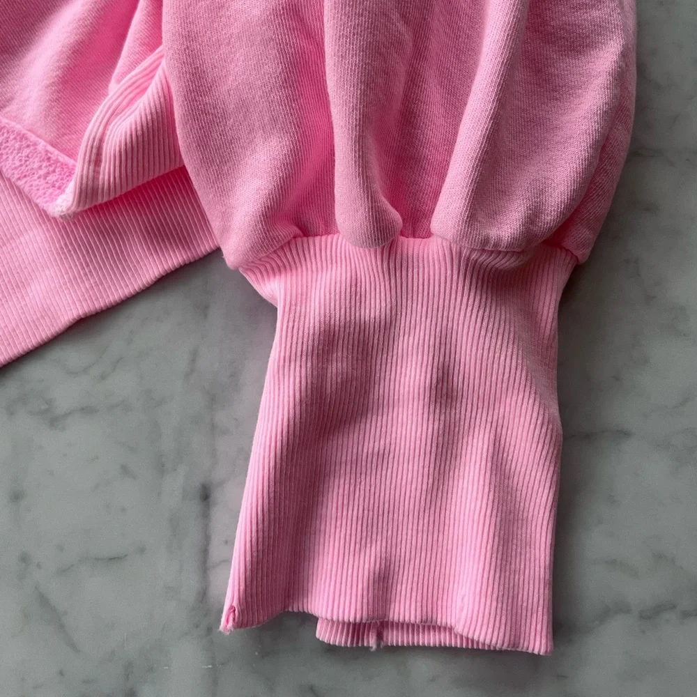 NWT Free People We The Free Camden Cropped Sweatshirt Pink Flame Sz Medium - Picture 10 of 13